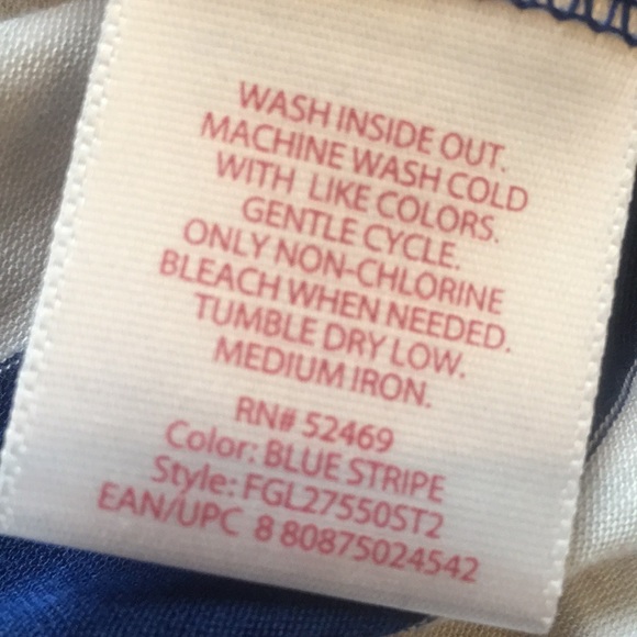 Faded Glory blue striped tank dress size small. - Picture 7 of 7